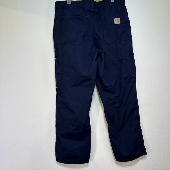 Carhartt FR Flame Resistant Work Pants Navy Utility Trousers Men’s 32x30 - Picture 3 of 7